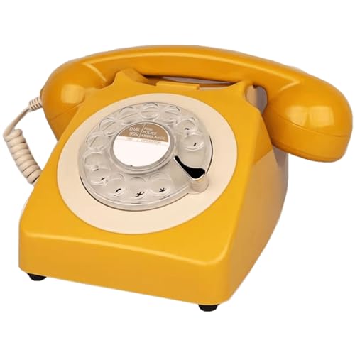 Retro Rotary Dial Phone 1980'S Vintage Corded Antique Landline Telephone for Home/Office