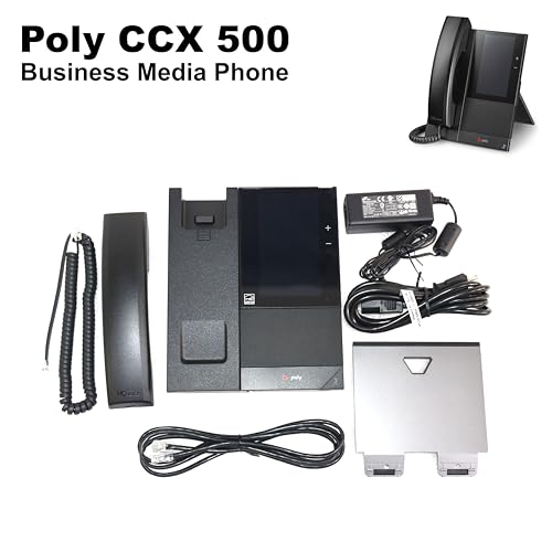 Poly CCX 500 IP Phone - Corded - Corded/Cordless - Bluetooth - Black - VoIP - 2 x Network (RJ-45) - PoE Ports