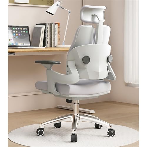hezhuhe2258 Office Chair Desk Chair, Executive Office Adjustable Seat High Back Rolling with Armrest, Lumbar Support, Headrest Adjustable(Black)