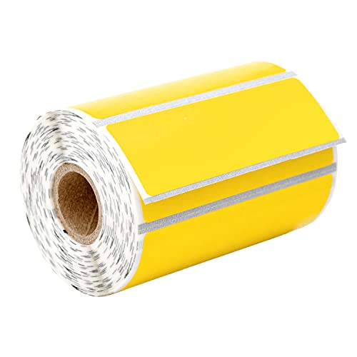 HouseLabels Compatible with Zebra, 3/4" Core, Yellow, 3" x 1"