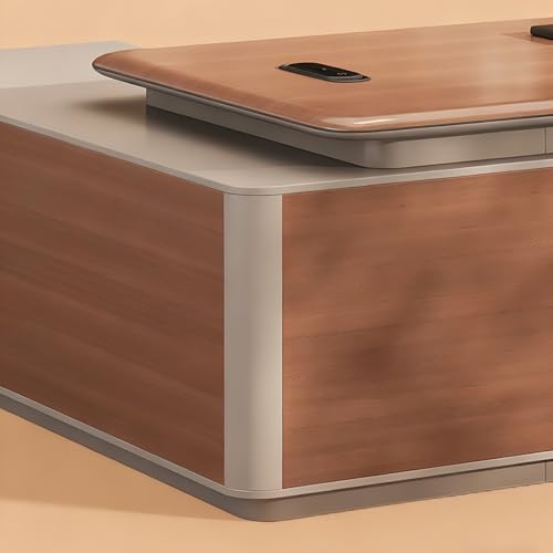 RAYFOKPK Luxurious L-Shaped Administrative Desk-78.74/86.6 "Spacious Solid Wood Manager Computer Desk, Modern Simple Administrative Workstation (Suitable for Office/Study)
