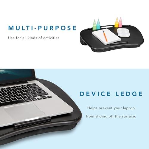 LAPGEAR MyDesk Lap Desk – Black, 12-Pack, Fits 15.6” Laptops