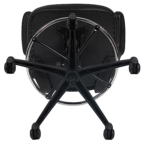EMMA + OLIVER Mid-Back Black Mesh Drafting Chair