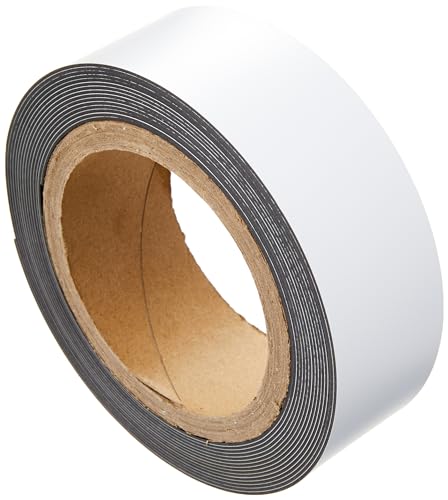 Durable 170902 Magnetic Identification Tape, 5m x 40mm, can be Cut to Any Size, White