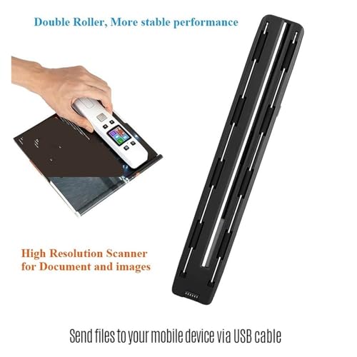 Document Camera, Mini Portable A4 Document and Image Scanner, 1050 Dpi JPG/PDF, High Speed ​​Portable for School and Business Use for Live Demo(White,Without WiFi)