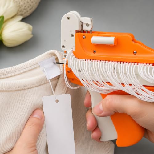 XIVUIFOI Hang Tag Attacher Gun for Clothing,Bags and Retail Use | Attaches Tags Using Snap Locks in About 2 Seconds Without Piercing Fabric.Fast Tagging Process