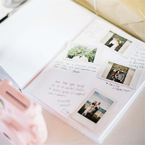 WERTGHJ Personalized Wedding Guest Book Alternative Geometric Guestbook Floral Album Photo Sign(20x30cm)