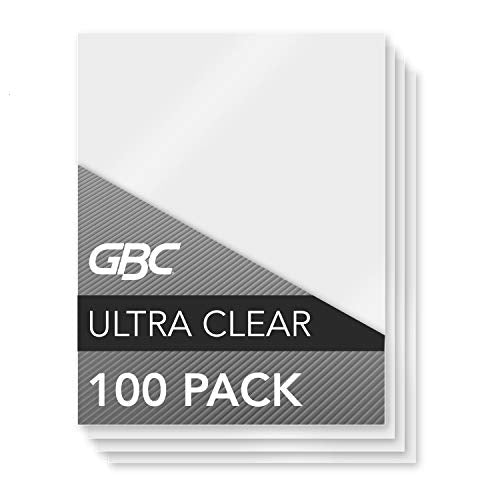GBC Swingline Thermal Laminating Sheets / Pouches, Letter Size, 5 Mil, Heat Seal Ultra Clear, 100-Count (3200654)