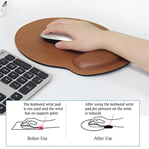 BBYYDS Leather Pad Wrist Support Keyboard Mat Rest Office Mice Gamer Mosue Pads