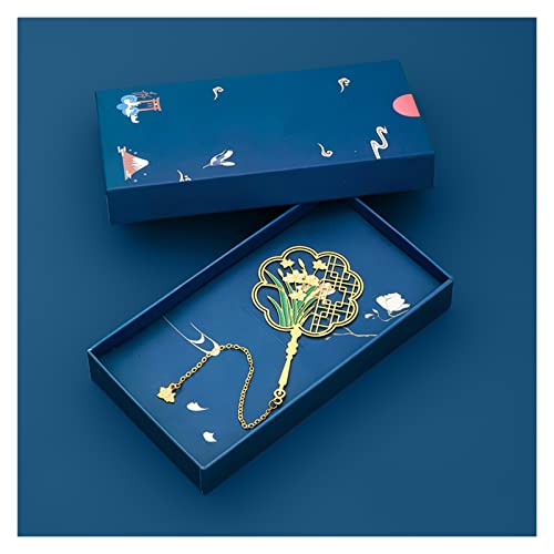 Bookmark Metal Bookmark Small Gift Graduation Souvenir Retro Chinese Style Teacher Gift 12 Styles Metal Bookmark (Color : 4) (12)