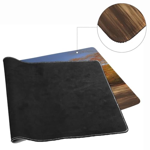 Albany Covered Bridge Locked Edge Desk Mat & Mouse Pad Premium Rubber Desk Protector Large Size for Laptop/Keyboard Multi-Size Optional for Home Office Internet Cafe