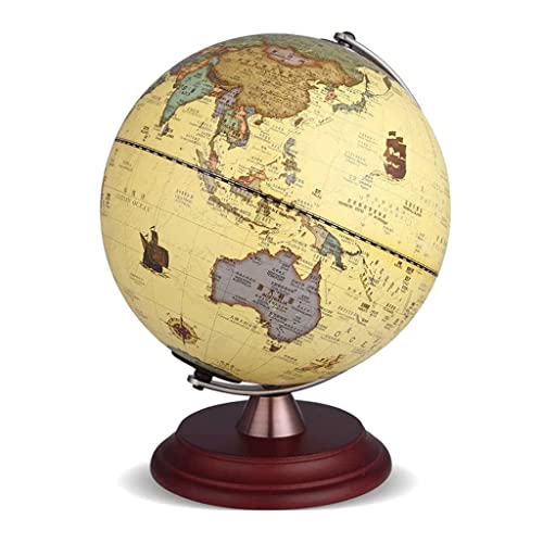 globe, Retro Led Light Antique Rotating Globe with Stand Wood Base