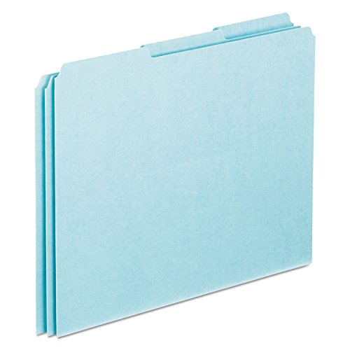 Pendaflex PN203 Blank Tab File Guides, 25 pt. Blue Pressboard, 1/3 Cut, Letter Size, 100/box