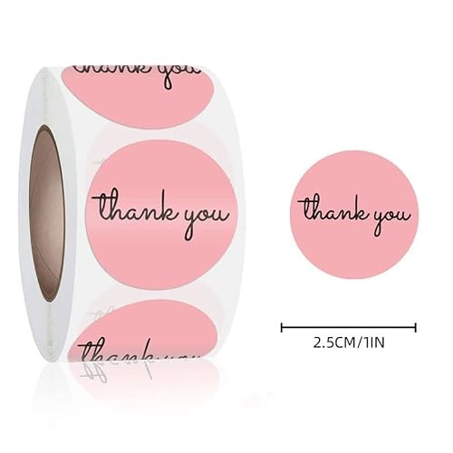 UOHLCX Thank You Sticker Paper Labels Round Stickers Party Decor Envelope Seals Stationery
