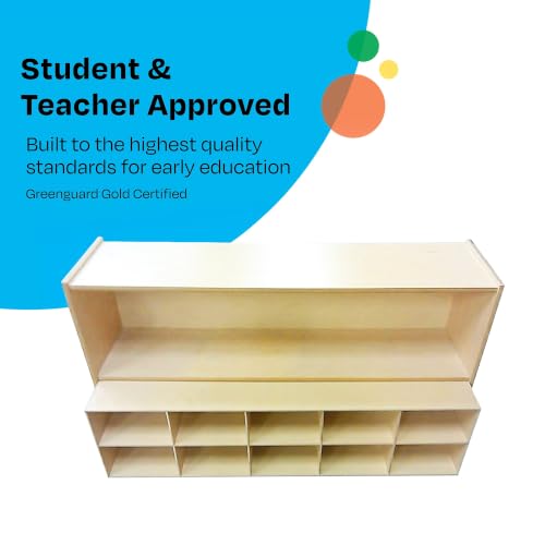 ABC Company Cubby Inserts, Natural Wood Tone, 10 Cubby Inserts