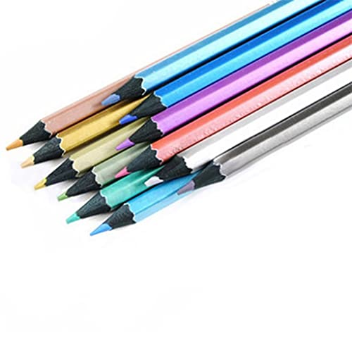 ZYQHMY 12Pcs Metallic Colored Drawing Pencils 12 Color Drawing Sketching Pencil