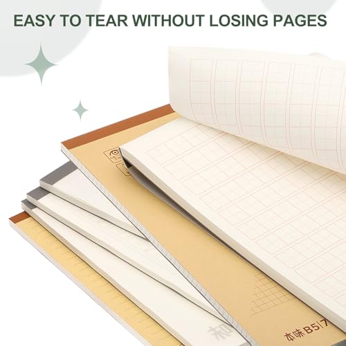 M&G 7x10 Note Pads, 6 Pack B5 Legal Pads 70 Sheets Notepads Writing Pad Graph Grid Chinese Memo Paper Tablet Kraft Cover for Work Writing Note Taking Chinese