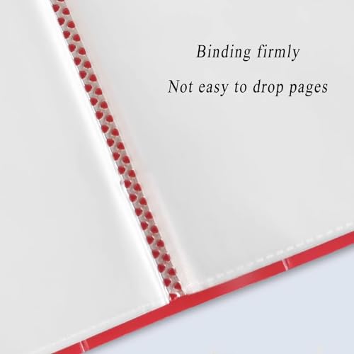 2 Pack A4 Blue Display Books, 10/30 Pages Pockets Display Presentation Folders with Removable Labels/10 Pages