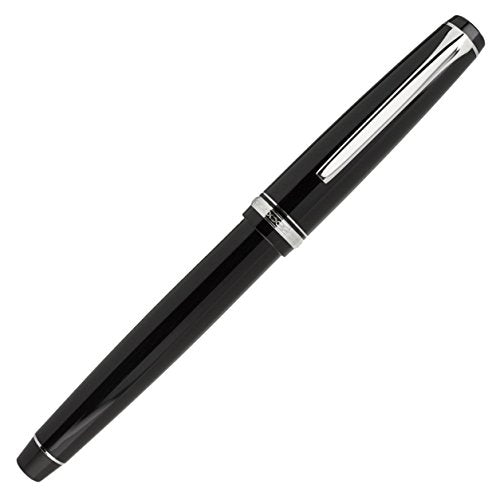 Pilot Namiki Falcon Collection Fountain Pen, Black with Rhodium Accents, Soft Extra Fine Nib (60740)