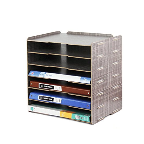 FENOKD File Cabinet File Cabinets Drawer Type Wooden Korean Style 6-Layer A4 Document Shelf File Box Office Classification Storage Cabinets,D