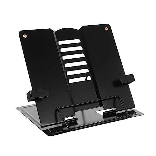 NJJOWRQ Reading Bookshelf Document Holder Typing Desk Stand Iron Adjustable Decorative Textbook
