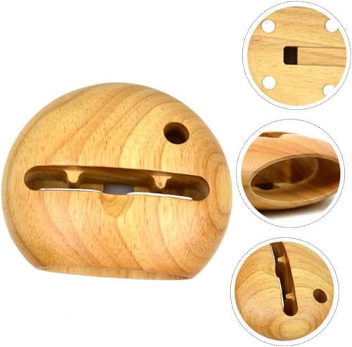 OATTIS Creative Cellphone Holder Wooden Phone Stand Office Universal Cell Phone Stand for Video Recording Office
