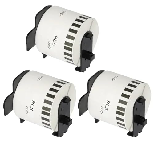 KOOILANG DK-22205 Label Paper 62mm x 30.48m Continuous Printing Paper QL-800 QL-580N QL-700 QL-1050N QL-1115NWB QL-1100 QL-500 560(DK-22205 3pcs)