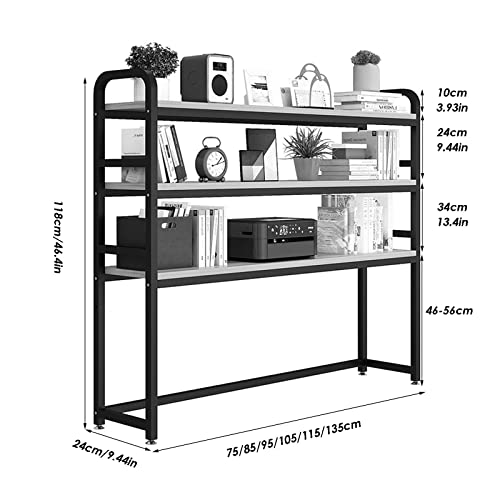 Bookshelf, 3 Layer Desktop Bookshelf - Desktop Organizer Office Storage Rack, Adjustable Multi-layer Bookshelf Desktop Racks, 3 Tier Desktop Bookcase For Computer Desk, Desktop Organizer Shelf Racks(A