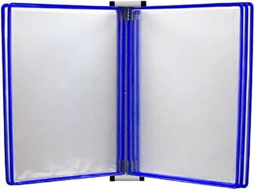 UMJIGF Desktop Document Holder A4 Reference Catalog Rack Flip Chart Stand A4, Wall Mounted Display File Holder,Blue