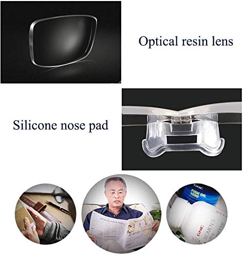 Magnifier Headset Hands Free Magnifying Glass -3X Lens Head Mounted Loupe Illuminated Reading for Seniors,Macular Degeneration,Jewellery, Antique, Gift, Inspection&map