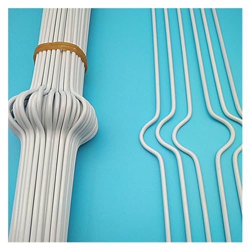 Yuidaaavzz Spring Assortment,Calendar Rod Fittings 10pcs, Wire Metal Loose Leaf Binders Ring Spring Rod Bar Hooks(Black Color,29.5cm) (White Color 20cm)