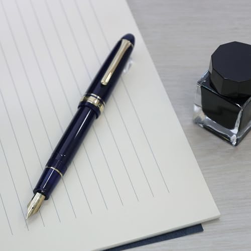 SAILOR Profit Casual L Basis Fountain Pen Gold Trim Medium Fine Size, Blue, 11-0822-340, Japanese Pocket Fountain Pen, Premium Writing Pen, Made in Japan