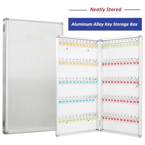 KK-GAL 24/32/48/96/120 Position Key Lock Box, Key Safe Security Storage Lockbox Holder, Key Organizer with Key Tags, Key Keeper Box for Real Estate Sales Office, Key Holder Organizer,24 bits