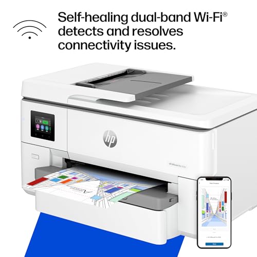 HP OfficeJet Pro 9720 Wide-Format Wireless All-in-One Color Inkjet Printer, Print, scan, Copy, fax up to 11x17, ADF, Duplex Printing Best-for-Office, 3 Month Trial of Instant Ink Included (C2XF9A)