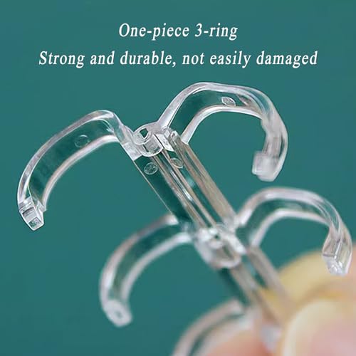 Binder Rings, 10Pcs Binder Rings Clips, 3 Ring Loose Leaf Binders Book, for Notebook Diary Photo Album Binding(Roze)
