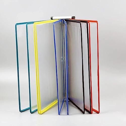 NERHWIVS Folder Multi-Layer Folder Portfolio Folder a4, Wall-Mounted Flip Book Organizer, 10 Pockets File Organizer,A4 Wall Hanging Units Flip Folder with Magnetic Base (Color : Svart)