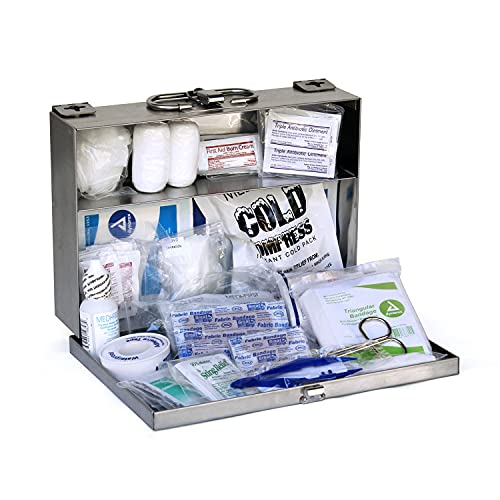 Medique Products 818SS 16 Unit Stainless Steel First Aid Kit