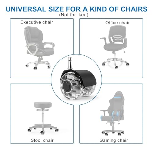 Office Chair Caster Wheels Heavy-Duty Support 2200lbs