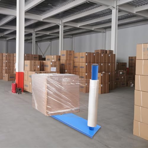 Manual Wrapping Machine, Industrial Strength Stretch Film Dispenser Tool, 132.28 Lbs Load Capacity Film Dispenser Wrap Bench, Pallet Packing Machine for Warehouse, Factory, Express Station