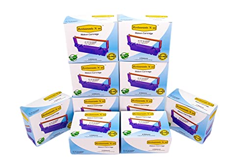 Compatible Ribbon Replacement for SP700 Printer Ribbon B/R Replacement for Star SP-700BR, RC-700BR, SP-712, SP-742 Ink Ribbon (Black and Red) (Box of 60)