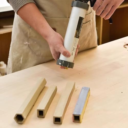 Opazua DIY Soft Hollow Mud Stick Extruder Set, Clay Extruder Gun, with 7 Different Molds Plates, Handheld Extruder Clay Tool, for Sculpting and Ceramics Crafting