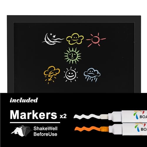 Board2by Large Magnetic Chalkboard Black Board 46 x 32 in, Classic Black