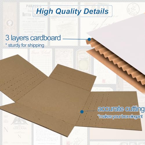 ROTCH 200 Pack 11.125x8.625x2'' Small Shipping Boxes, White