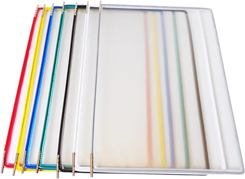 MWxpoSediR Catalog Display Rack,Wall-Mounted Reference System, Display Panel System Table Wall, A4 Price List Holder 10 Display Panels, Sheet Holder,, Orange