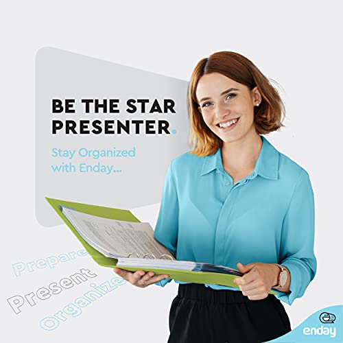 Enday 1.5 Inch Binder (24 Pack - Assorted Colors) 3 Ring Binder 1.5 inch with Clear View Cover and 2 Inside Pocket - for Letter Size 8.5 x 11'' Paper, Ideal for School Supplies, Office, and Home