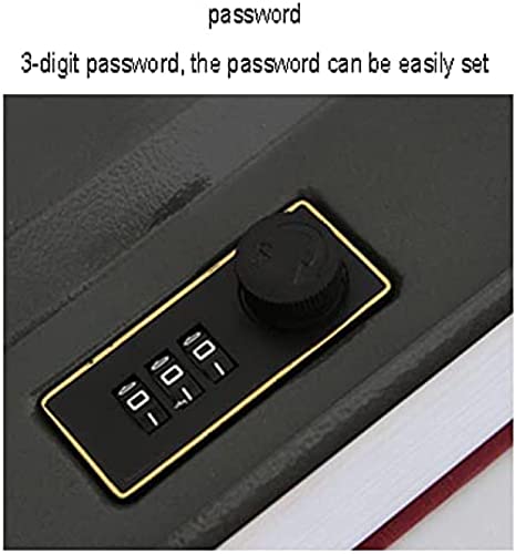 Book Safe, Diversion Safe with Combination Lock, Secret Hidden Safe for Home Office Lock Code Piggy Bank, Deto Metal Safe