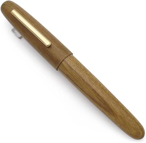 USZWBY Wood Body Fountain Pen Fine Nib Stunning Luxury Calligraphy Pen Writing Pens for Men and Women Professional Lacquer Pen（C F Nib）