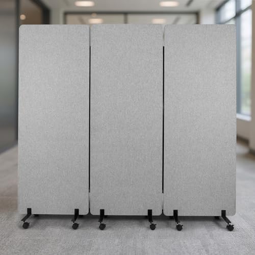3 Panels Freestanding Partition Room Dividers Folding Portable Partition Screens Folding Privacy Screens for Office Reception Room Hospital