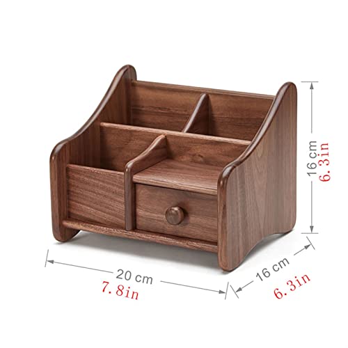 Pencil Holder Pen Holder Wooden Multi-Function Drawer Pen Holders Office Study Desktop Wood Pencil Brush Business Card Storage Box Desk Pen Cup Pencil Cup Pot Desk (Color : B)