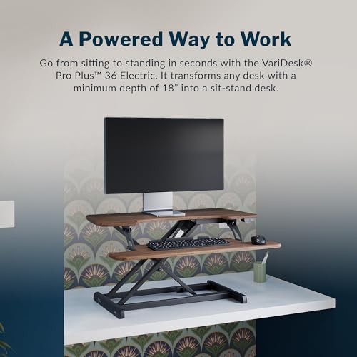 Vari Pro Plus 36 Electric – Standing Desk Converter – Walnut